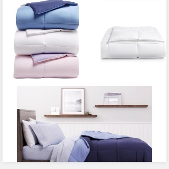 Martha Stewart Reversible Down White Comforter - Picture 1 of 5